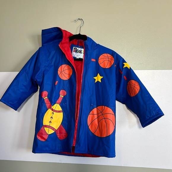 Driplets by Wippette Kids Boys Rain Jacket Size 5/6 - Picture 1 of 11